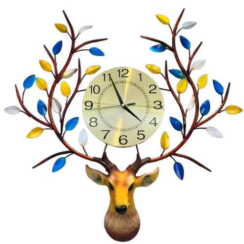 Designer Swamp Deer Wall Clock