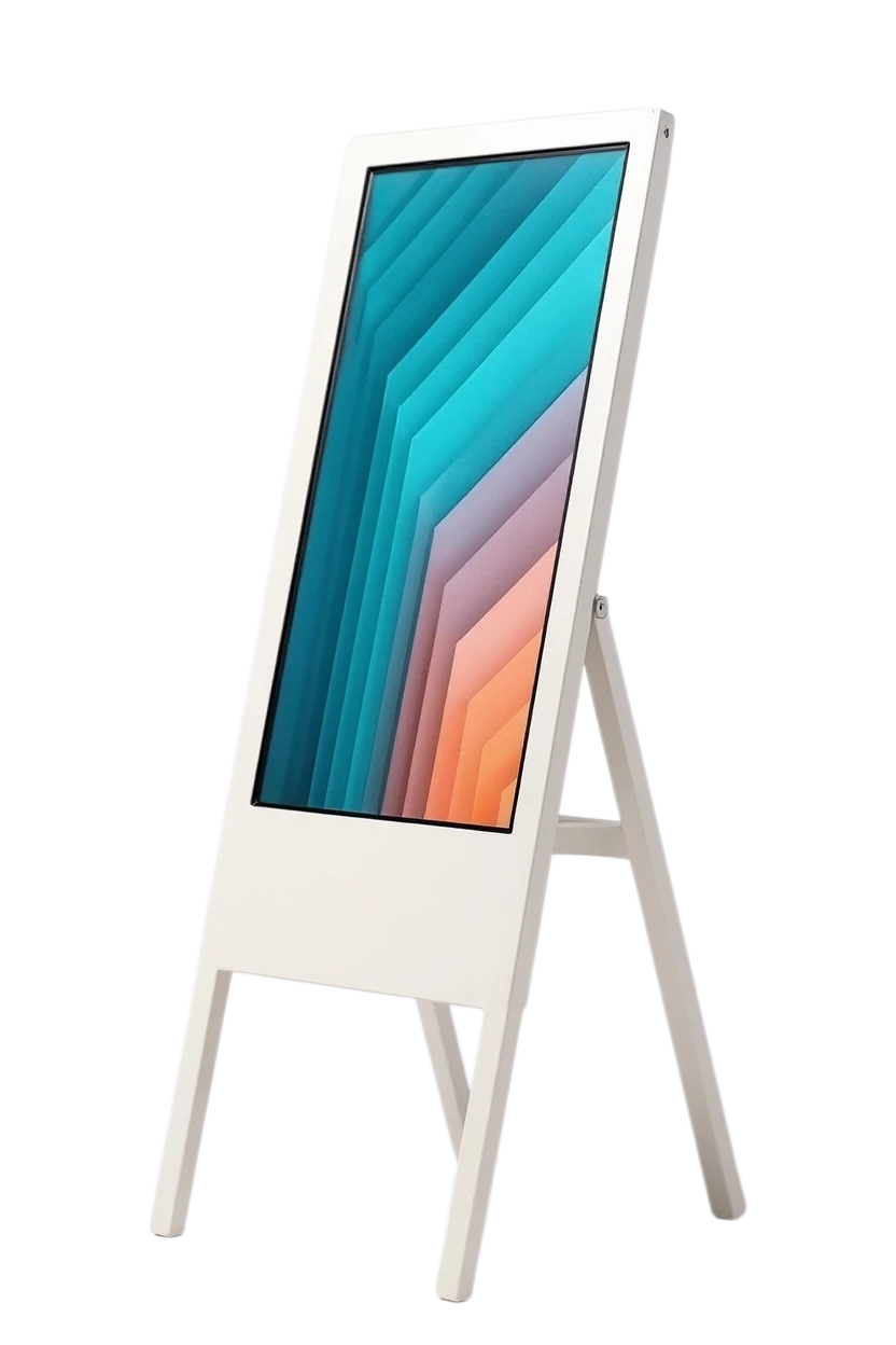 Digital standee display used for retail and exhibition advertising